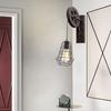 19.6" X 6.5" Country-Style Vintage Wall Lamp Industrial Retro Rusted Pulley Wall Light for Living Room and Bedroom Lighting