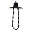 Black Lip Hat Metal Keychain