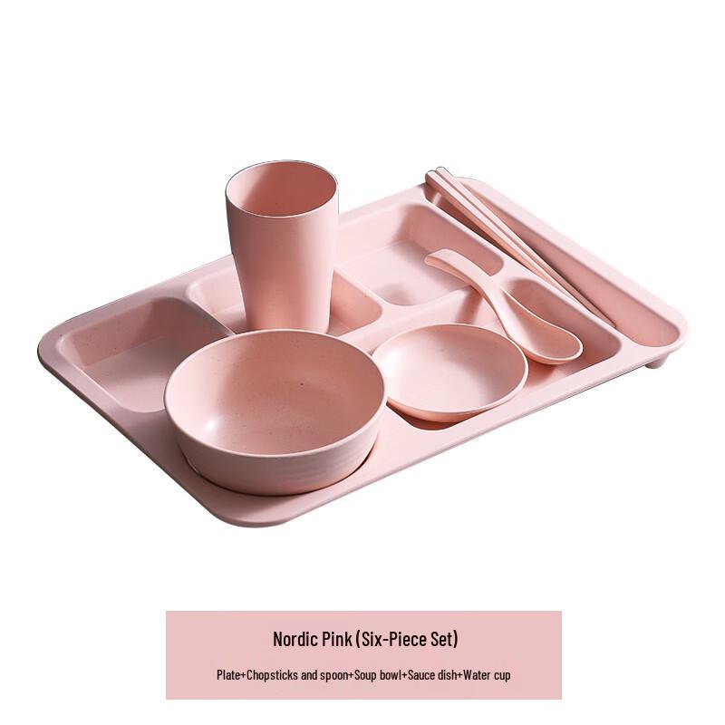 Wheat Straw Partitioned Dinner Plate Set