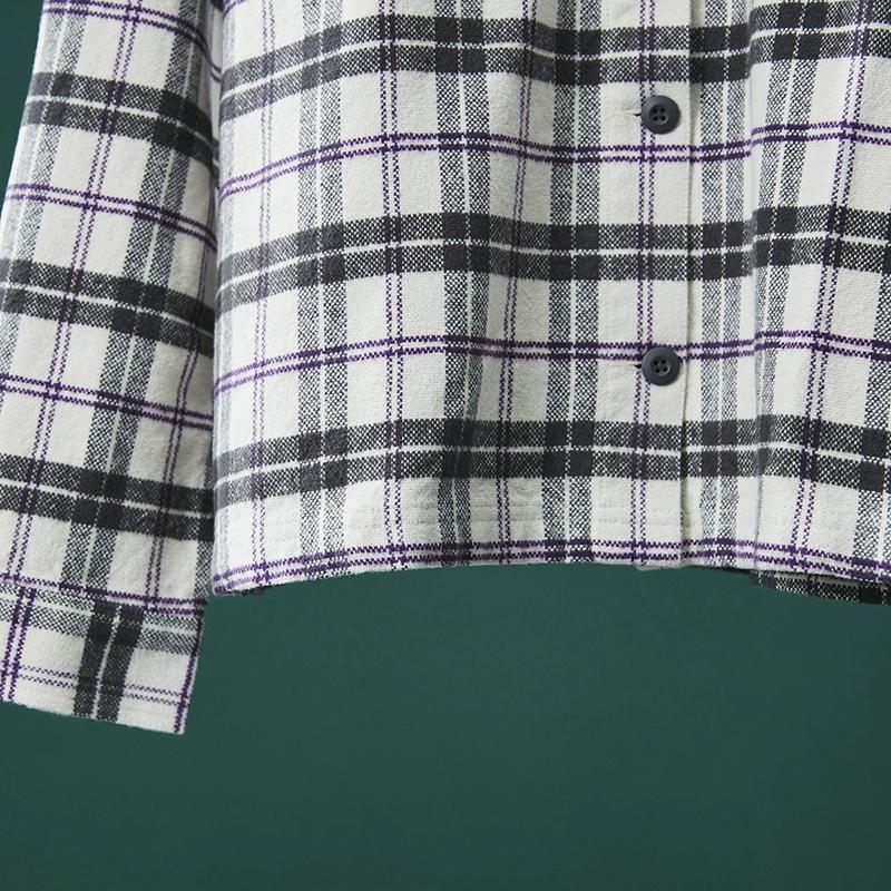 Vans Plaid Collared Casual Long Sleeve Shirt Women shirts Beige VN0A5LJSFS8