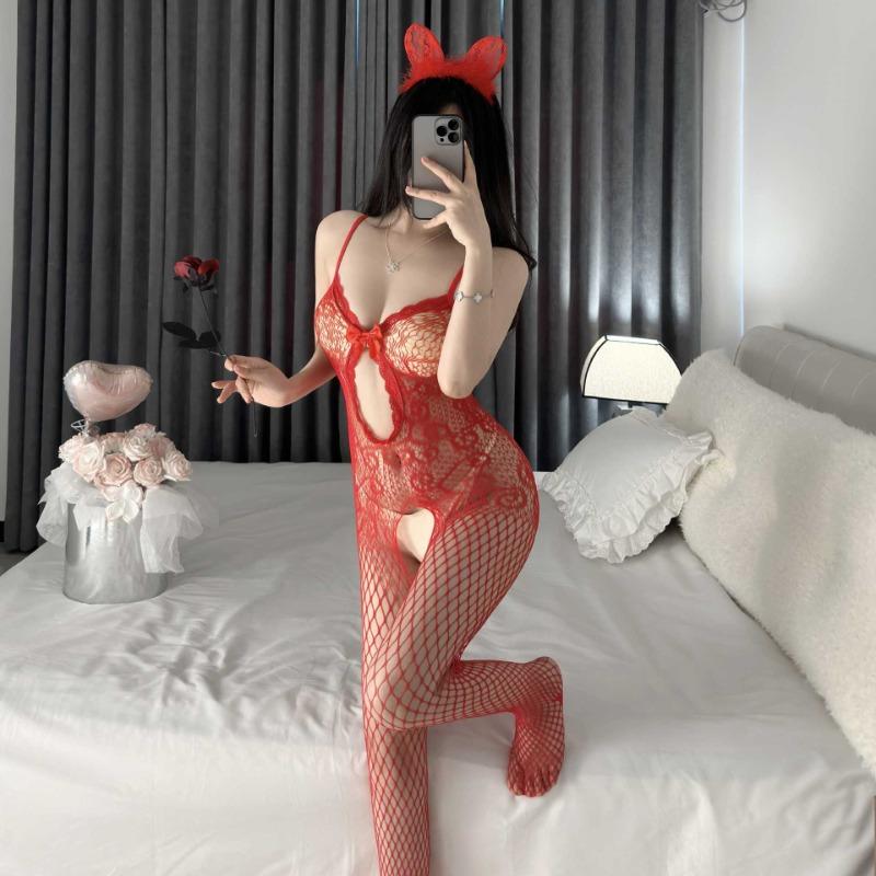 Sex Stockings Sexy Women Sexy Stockings One-piece Mesh Uniform Suit Seduction Passion Teasing Hollow Woman