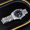 BUREI Men's Automatic Watch Waterproof Analog Mechanical Male Popular Business Date Brand Wristwatch Simple Casual Luminous Watch (black)