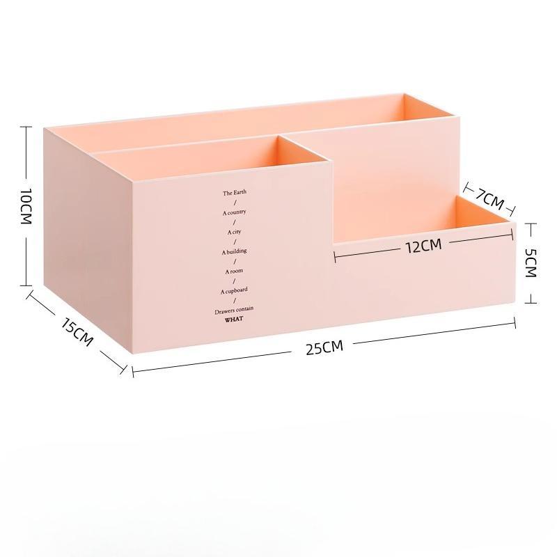 Simple Desktop Stationery Storage Box Desk Organizer Office Table Storage Box Plastic Compartment Notebook Pen Holders Organizer
