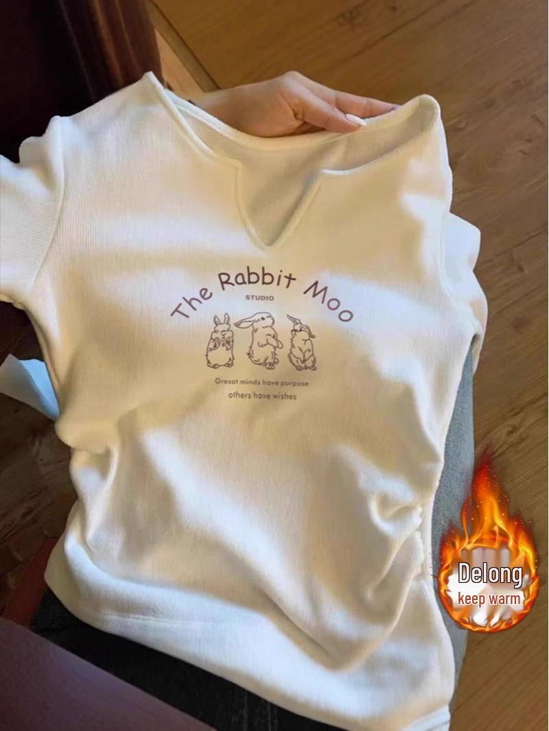 Women s Slim Fit V-Neck Long-Sleeve Warm T-Shirt - Autumn/Winter 2024 Collection XL