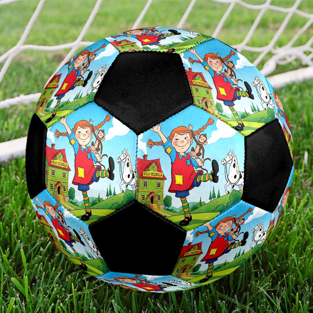 Pippi Longstocking Theme Size 5 Soccer Ball, Suitable for Both Indoor and Outdoor Matches, a Gift Suitable for Everyone.