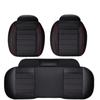 Universal Color Block Car Seat Cushion Set - Full Coverage, Non-Slip, No Backrest, Fashionable, Four Seasons, Three Pieces.