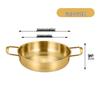 ZISIZ Gold Stainless Steel Multi-Purpose Pot