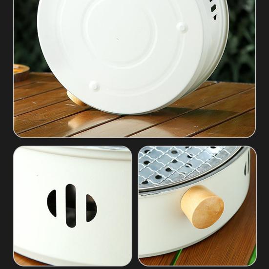 BBQ Charcoal Grill Stove with Grill And Net Easy-to-Clean Grilling Detachable Tea Making Combo