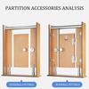 Bathroom partition hardware accessories partition large bracket partition set