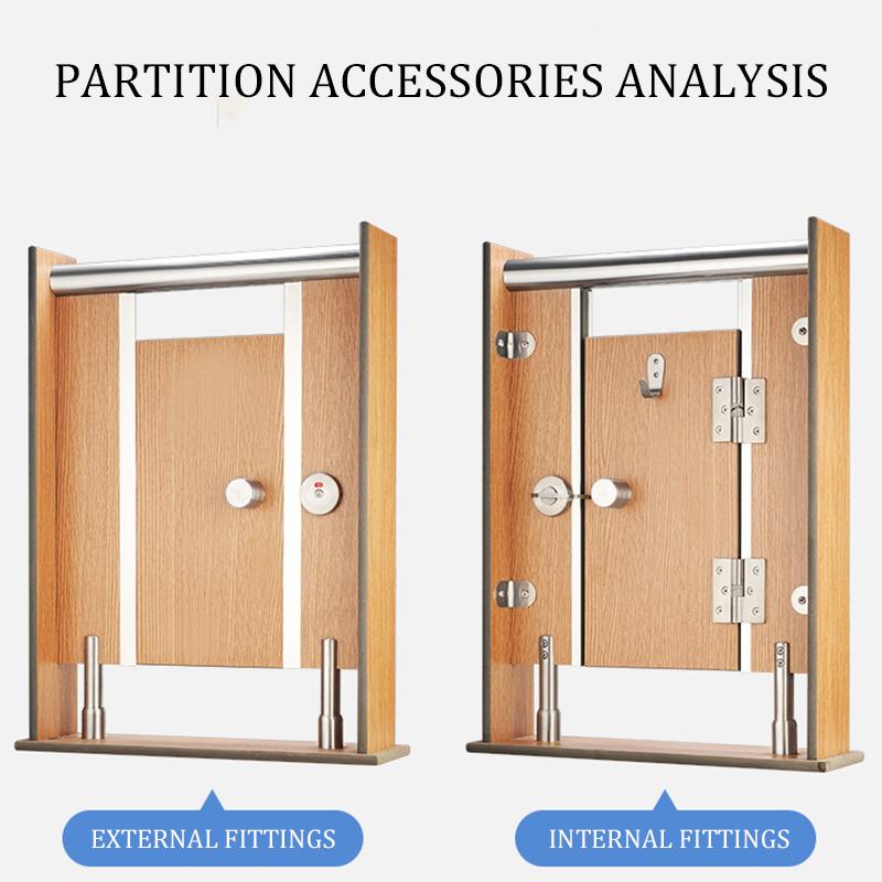 Bathroom partition hardware accessories partition large bracket partition set