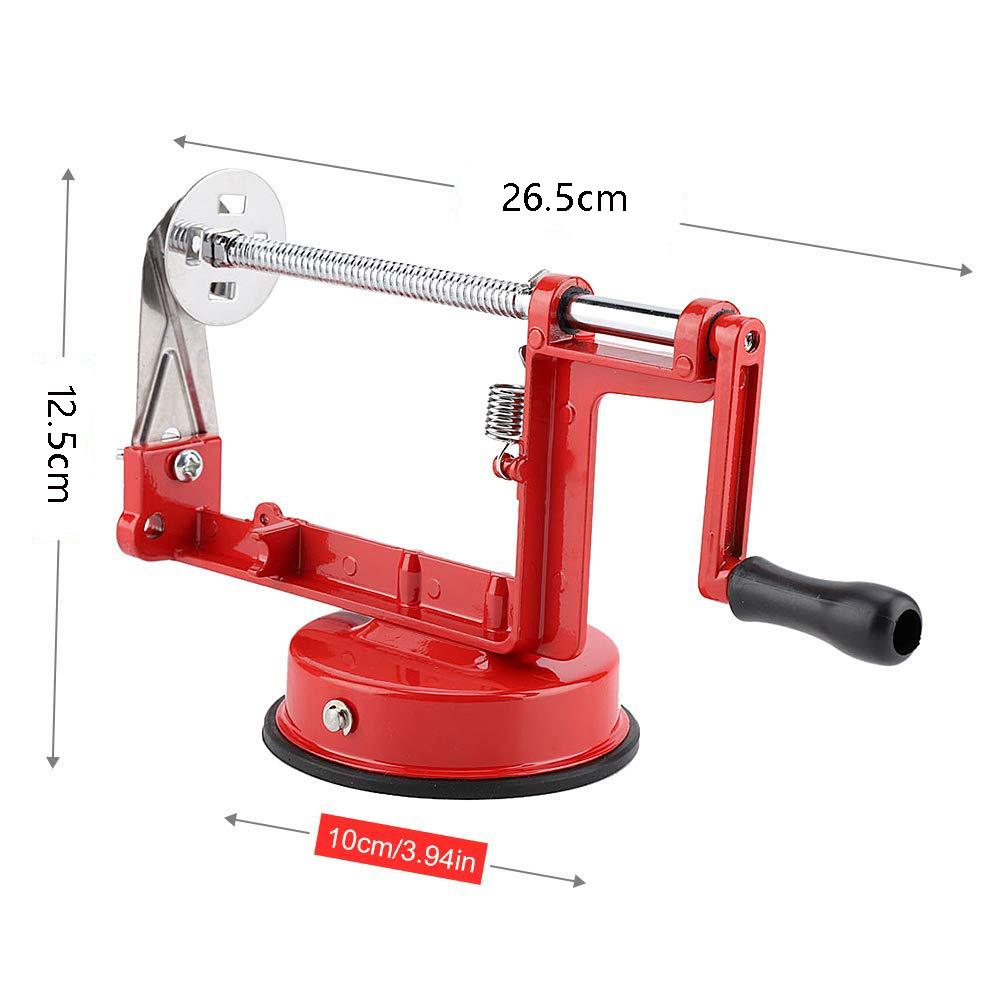 Manual Spiral French Fry Cutter with Suction Base Vegetable Spiralizer Twisted Potato Apple Peeling Slicer Kitchen Gadgets