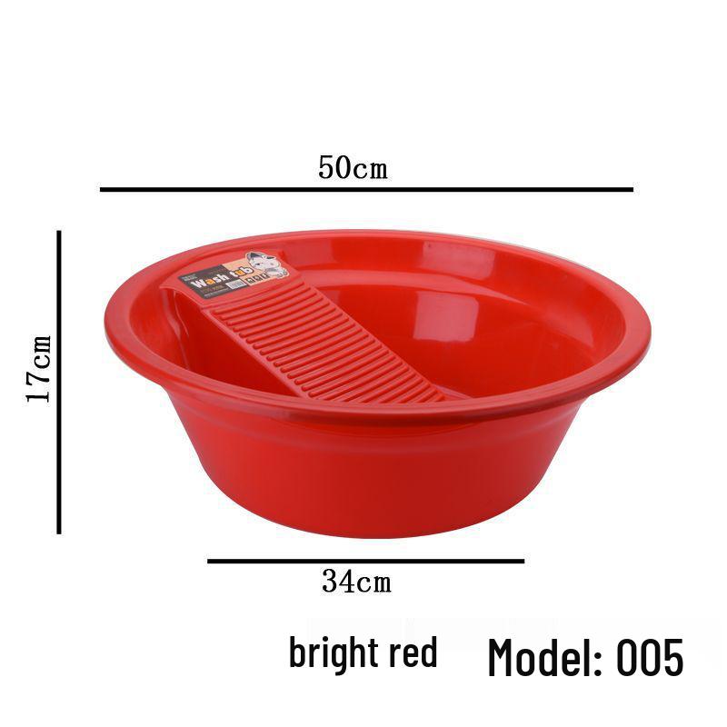 Extra Large Thickened Plastic Wash Basin with Washboard - Ideal for Dorms, Baby Care, and Home Use