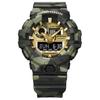 Casio GA-700 Series 200M Waterproof World Time Quartz Movement Resin Strap Watch Men watches Gold GA-700CMG-3A