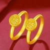 Elegant Gold Coin Flower Ring for Women - Perfect Gift for Mom