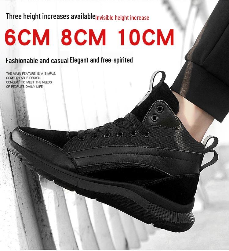 18-89 Men's Height-Boosting High-Top Sneakers - Platform & Lightweight for Autumn/Winter