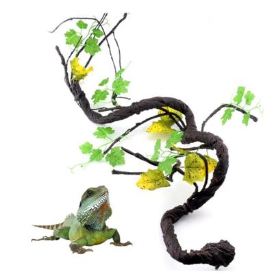 Simulation Plastic Jungle Vines Branches Bendable Plastic Reptile Corner Branch Flexible Jungle Climbing Branches Bearded Dragon