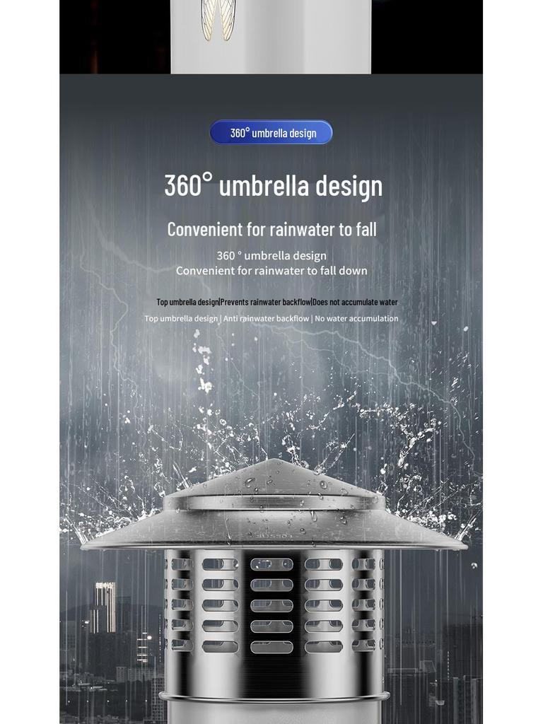 Breathable Umbrella-Style Stainless Steel Chimney Cap for Roof and Terrace Ventilation