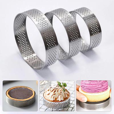 1PC Cookies Edelstahl Kuchen Mousse Form Ring Tartlet Kreis Cutter Torte Form Gebäck