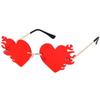 UV400 Protection Fire Heart Shaped Sunglasses Halloween Glasses  for Women & Men