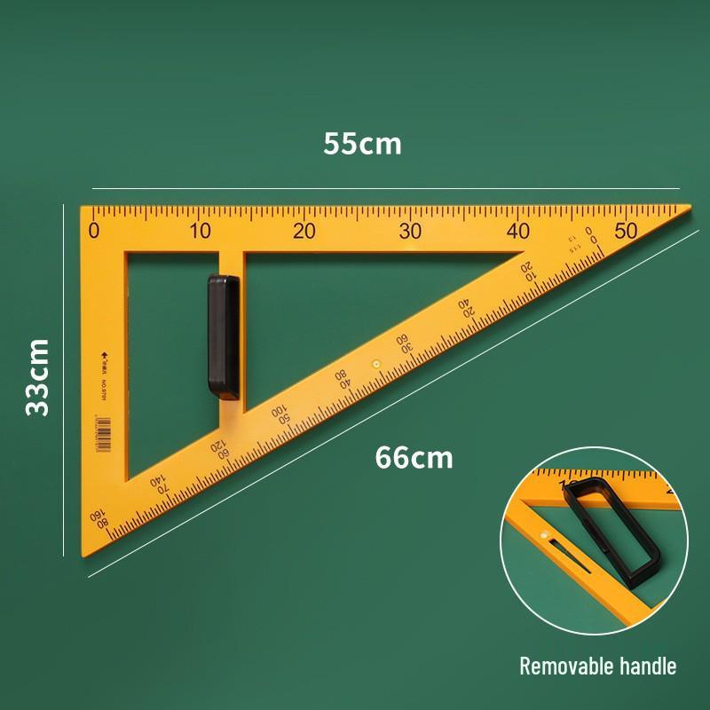 Little Fish Ruler Set: Compass, Magnetic Straight Edge, Protractor, and Set Square - Math Teaching Tools