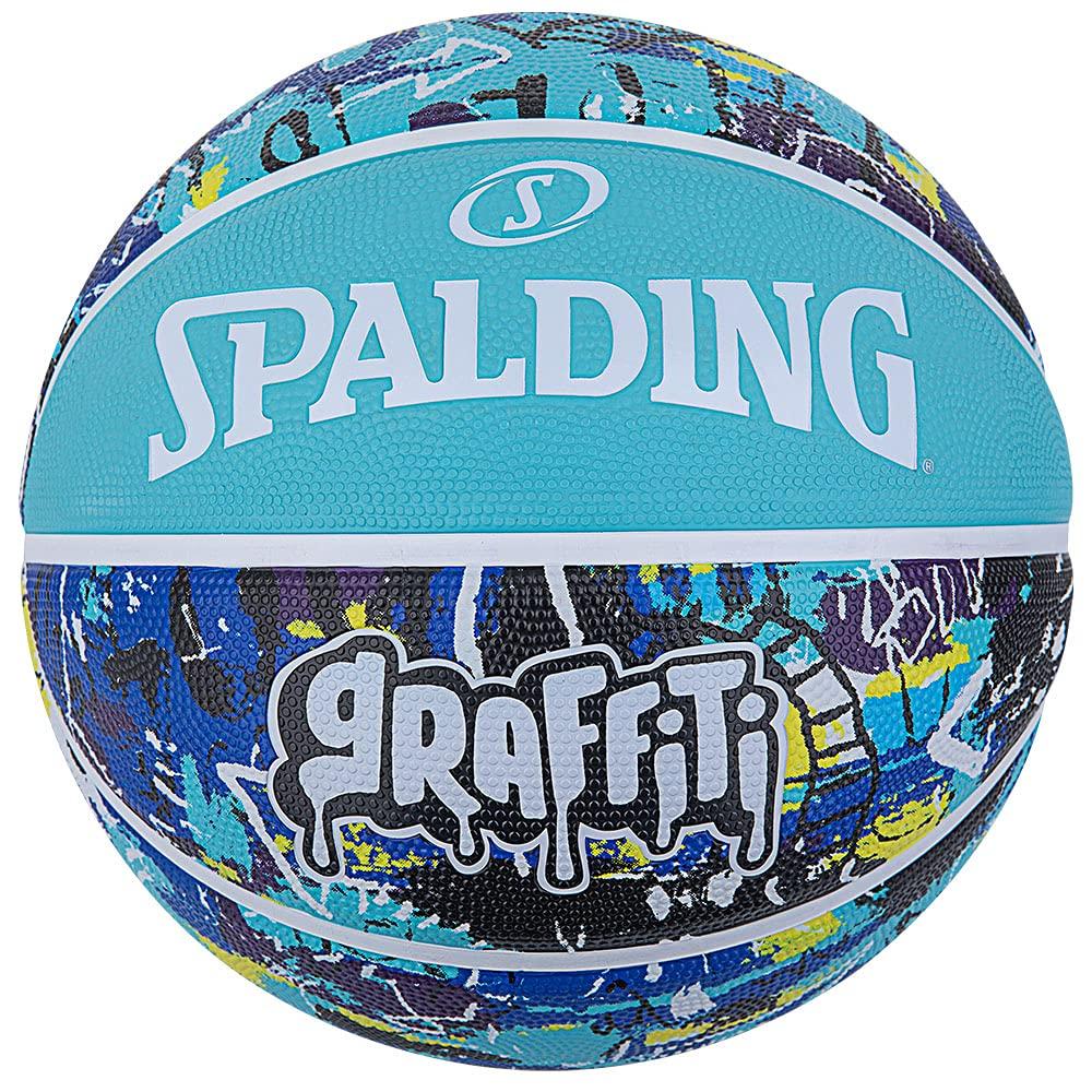 Spalding Graffiti Blue Basketball, Size 5
