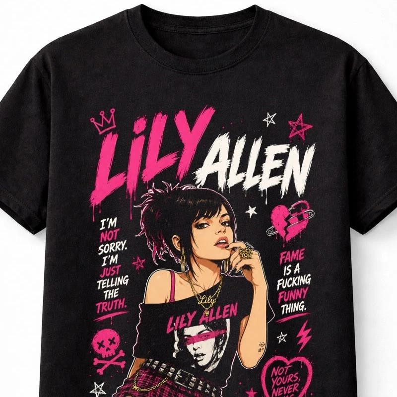 Lily Allen Punk Pop Graphic Quote Music Tour Unisex TShirt