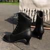 Women Boots Bikerboots Women High Heel Pointed Toe Victorian Boot Platform Shoes