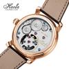 Pánské hodinky HAOFA Tourbillon s římským ciferníkem, mechanické, manuální natahování, retro luxusní stylové, safírové sklo, oblíbené, vodotěsné