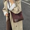 Large-capacity Autumn-winter Retro Single-shoulder Crossbody Bucket Bag