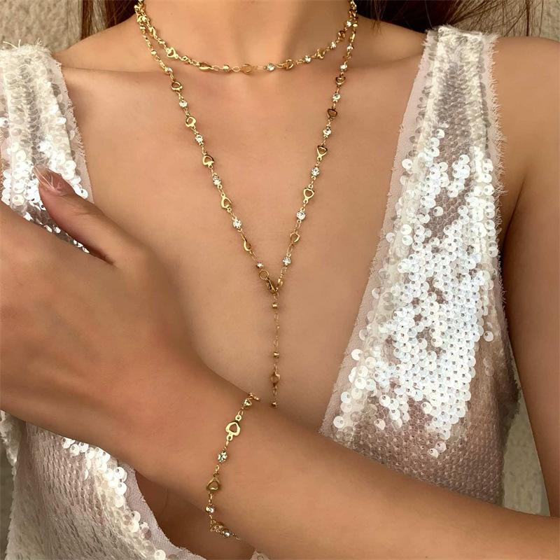 2024 New Luxury Colourful Crystal Zircon Necklace for Women Shiny Rhinestone Long Tassel Choker Bohemian Statement Jewelry Gifts