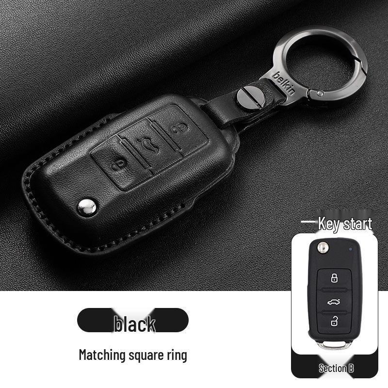 Volkswagen Schlüsselhüllen - Echtes Leder für Teramont, Tiguan L, Tayron, Sagitar, Tharu, Bora, Passat, Magotan und CC Modelle.