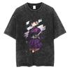 Anime Demon Slayer Tokitou Muichirou Graphic Print Tshirt Men Manga T-shirts Washed Cotton T Shirt Harajuku