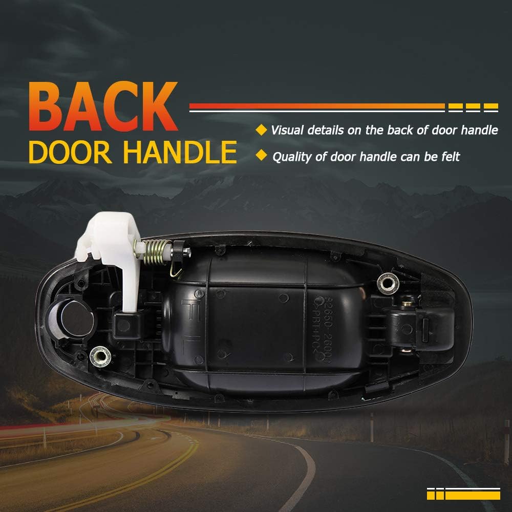 

OCPTY Наружная дверная ручка Передняя левая сторона водителя Замена подходит 2001-2006 для Hyundai Santa Fe Наружная дверная ручка Черная