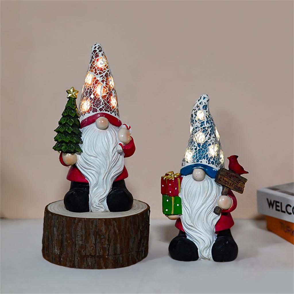 Solar Powered Christmas Gnome Ornaments For Gardens, Yards,, And Outdoor Christmas Decorations