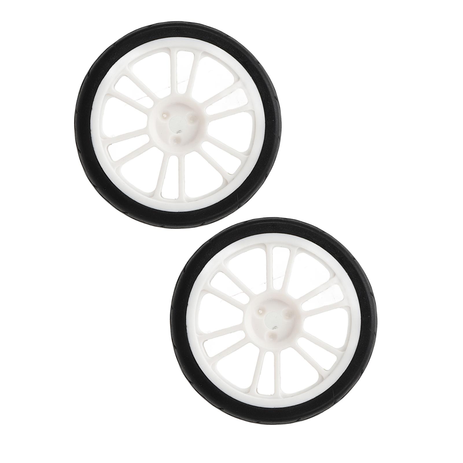 

2PCS RC Racing Tire Plastic Wheel Hub and Rubber Tire for ZD Racing 1/16 16426 S16 EX16 Black and White