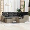 VidaXL Garden Lounge Set with Cushions 7 Pcs, Sofas with Adjustable Feet, Outdoor Furniture Set Patio Terrace, 3219262