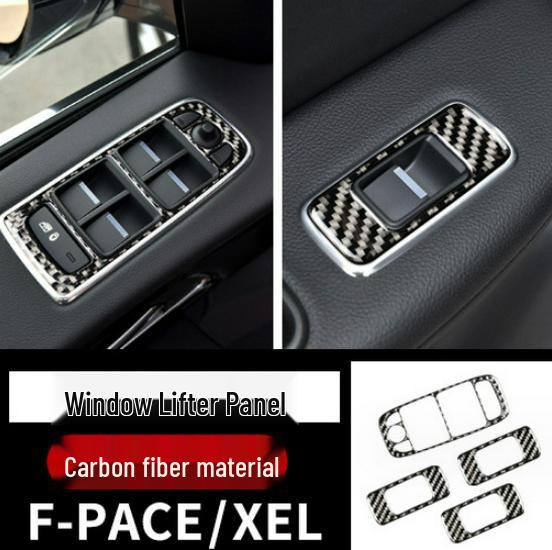 Jaguar F-PACE Carbon Fiber Interior Console & Cup Holder Decorative Sticker