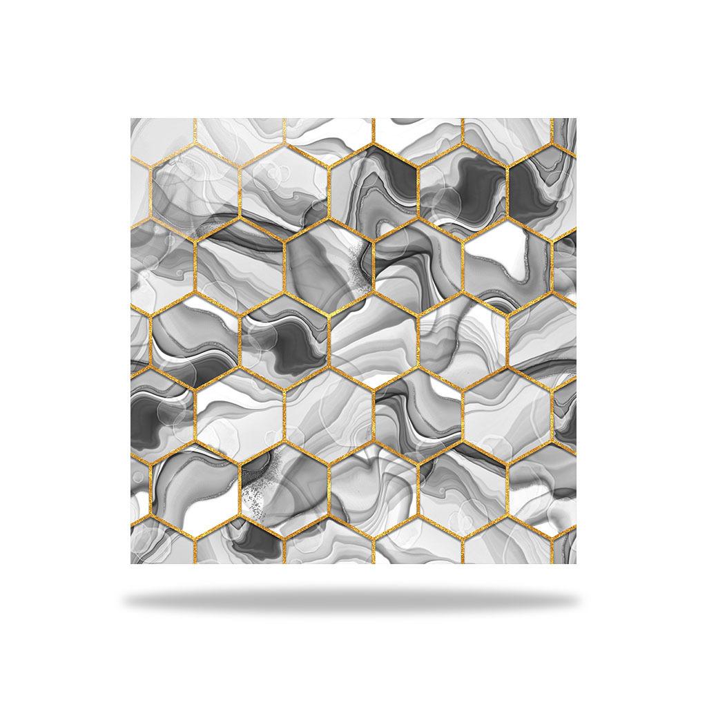 10ks luxusní šestiúhelníková lesklá samolepka na dlaždice Kuchyň Backsplash Olejotěsná Koupelna Vodotěsná Domácí dekorace Samolepky na stěnu Peel Stick Art Mural