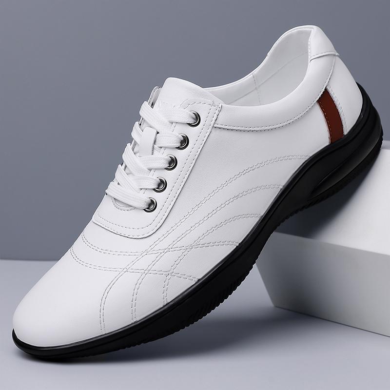 2026New Mens Casual Leather Walking Shoes Retro N-Slip Wear-Resistant Workwear Shoes Hollow Out Casual Soft Sole Leather Shoes