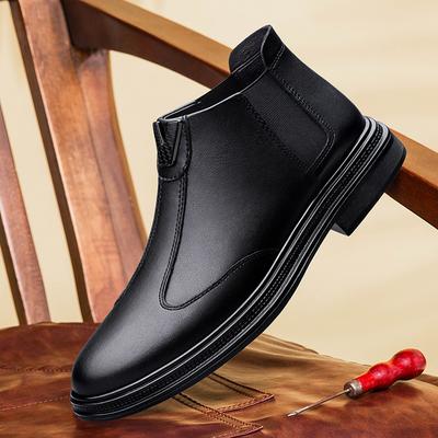 Nové Kožené Boty Pánské Vysoké Kráva Formální Pánské Pracovní Business Boty Sapato Social Masulino Chaussure Homme Schoenen Heren
