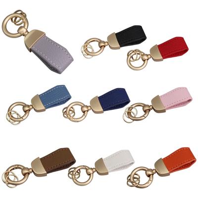 Elegant Texture Keychain Fashionable Color PU Leather Texture Practical Key Holder Key and Bag Charm for Any Occasion