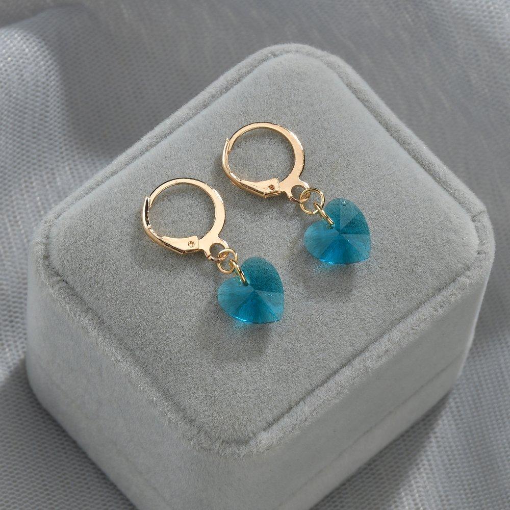 

Modischer und minimalistischer farbiger Liebesanhänger für Damen Ohrringe