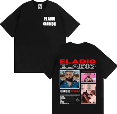 Rapper Eladio Carrion New Album Cover Print Harajuku Short Sleeve T Shirt Hipster Mens Tee Shirt Oversized Casual Tops Fans Gift