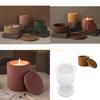 Cup Makeup Brush Storage Jar Mold Resin Jar Mold with Lid Silicone Organizers Mold Storage Jar Epoxy Casting Mold Top Sale