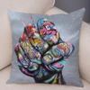 Pillowcase Sofa  Graffiti Gamepad Abstract Street Art Animal Hand Cushion Cover Decoration