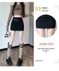 Women's High-Waist Belted Black A-Line Skirt - Sexy Summer Style