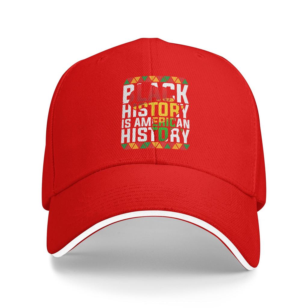Spring Black History Is American History Patriotic African American Baseball Cap Tennis Skate Fashion Print Sun Trucker Hat