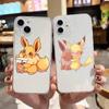 E-53 Pikachu and Eevee Case for Samsung A04S A05 A14 A06 A51 A15 A16 A12 S20 S21 S24 Ultra A55 A54 OPPO Reno 8 5 A22 A23 A25 A35 A34 A52 A11