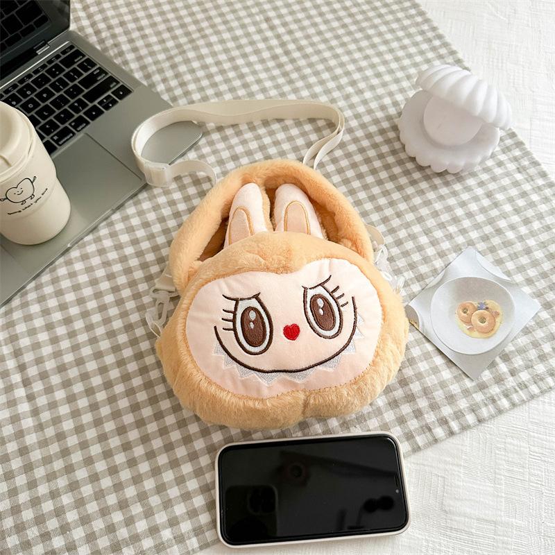Elf Cartoon Peripheral Plush Toy Cute Labubu Shoulder Bag Girly Crossbody Storage Bag