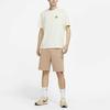 Nike Solid Color Brand Logo Letter Print Crew Neck Short Sleeve T-Shirt Men Tops Beige FD0306-715
